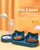 3-in-1 Cat & Dog Bowl with Automatic Water Dispenser – Pet Comfort & No Spill